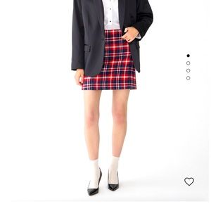 J Crew A line mini skirt in plaid